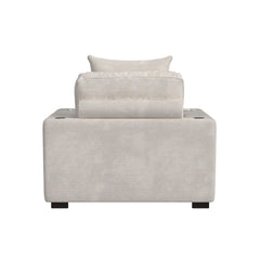 Arizona Chaise with 1 Pillow 20", 2 Cupholders and 2 USB in Steno Beige