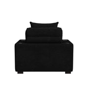 Arizona Chaise with 1 Pillow 20", 2 Cupholders and 2 USB in Steno Black