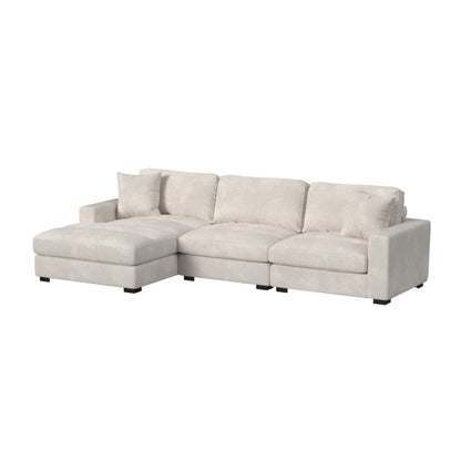 Arizona Modular 3PC Sectional Set with LHF Chaise in Steno Beige