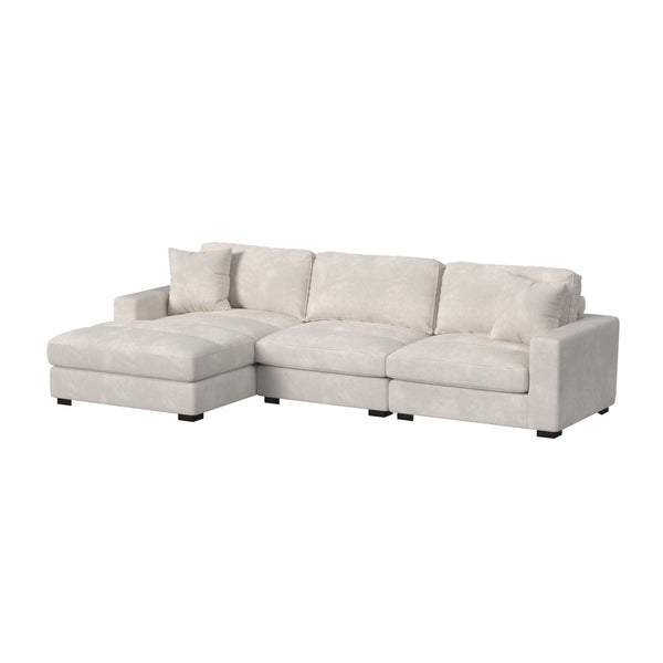 Arizona Modular 3Pc Sectional Set With Lhf Chaise In Steno Beige