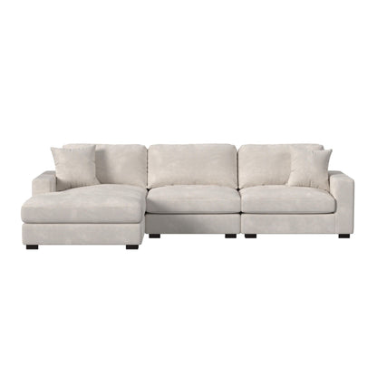 Arizona Modular 3PC Sectional Set with LHF Chaise in Steno Beige