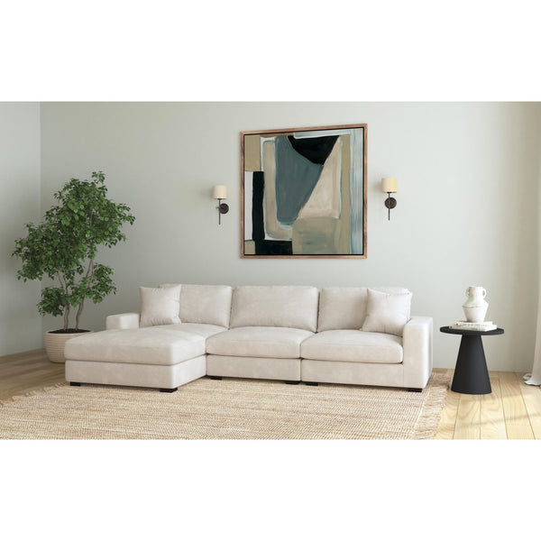 Arizona Modular 3PC Sectional Set with LHF Chaise in Steno Beige