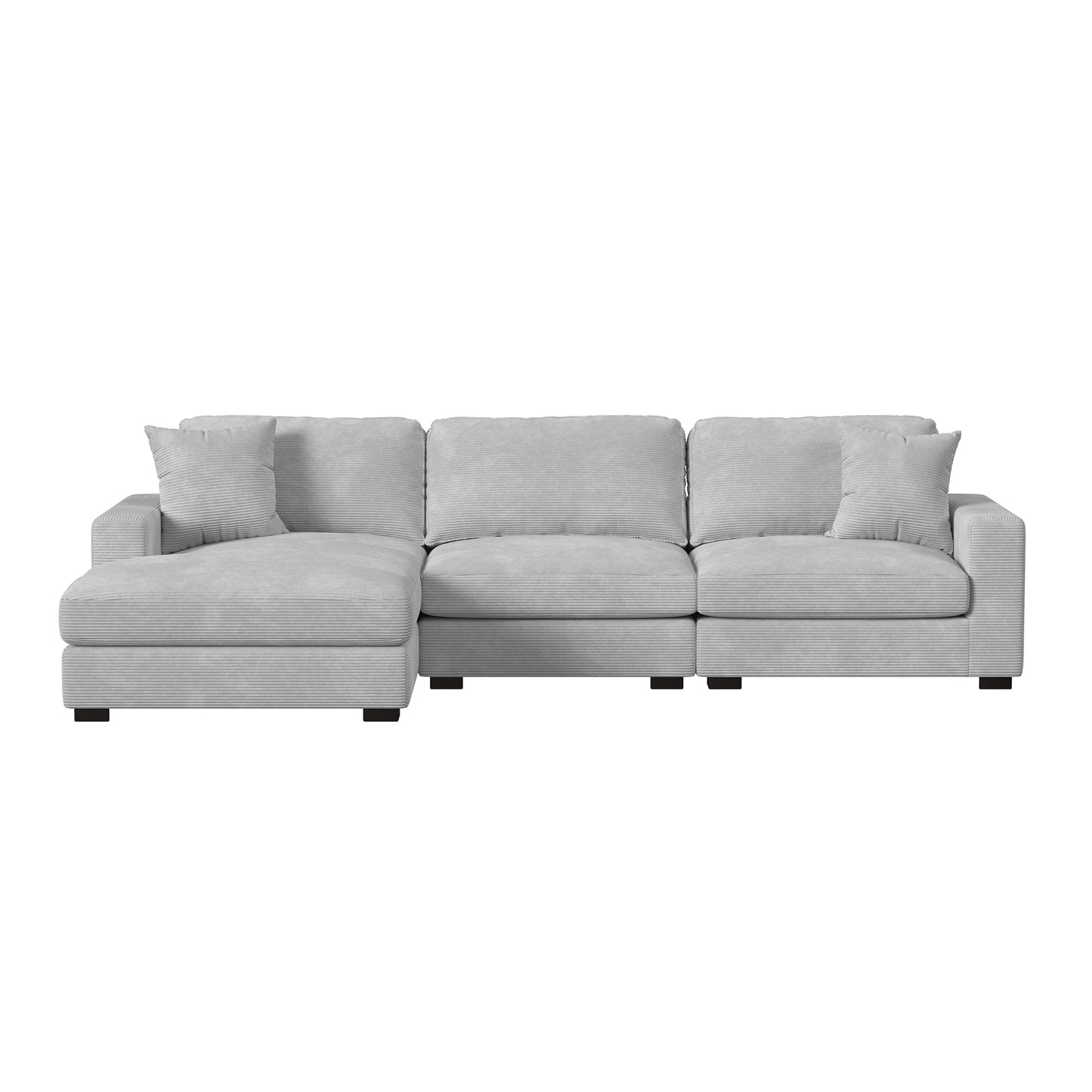 Arizona Modular 3PC Sectional Set with LHF Chaise in Steno Stone