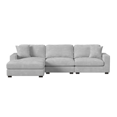 Arizona Modular 3PC Sectional Set with LHF Chaise in Steno Stone