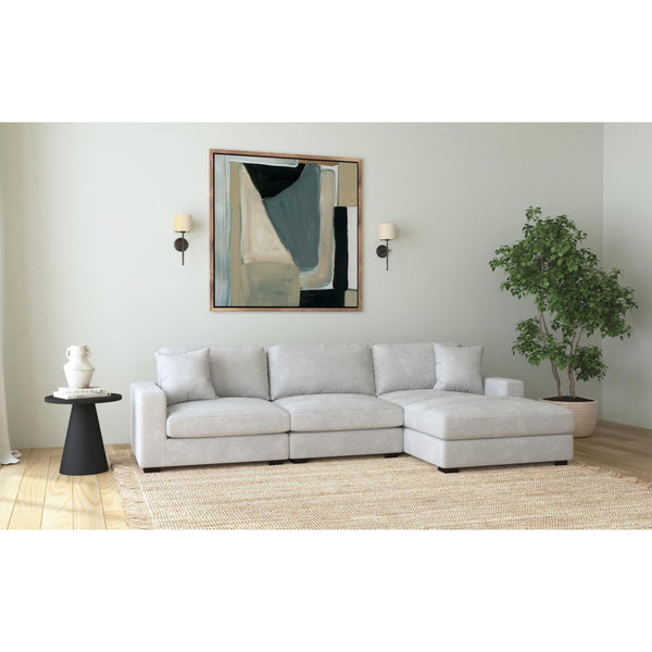 Arizona Modular 3PC Sectional Set with RHF Chaise in Steno Stone