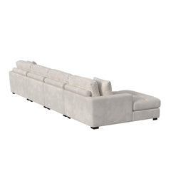 Arizona Modular 4PC Sectional Set with LHF Chaise in Steno Beige