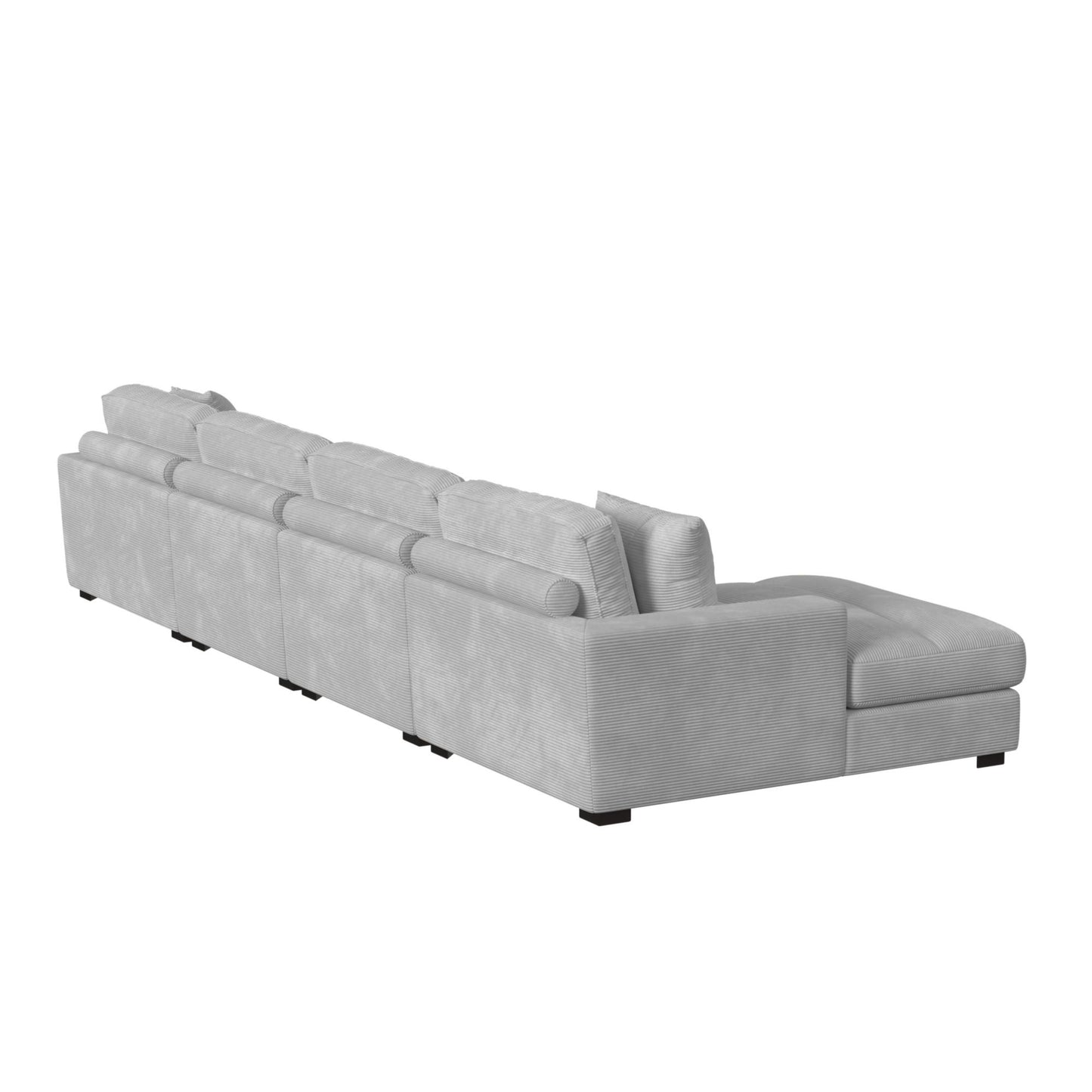 Arizona Modular 4PC Sectional Set with LHF Chaise in Steno Stone