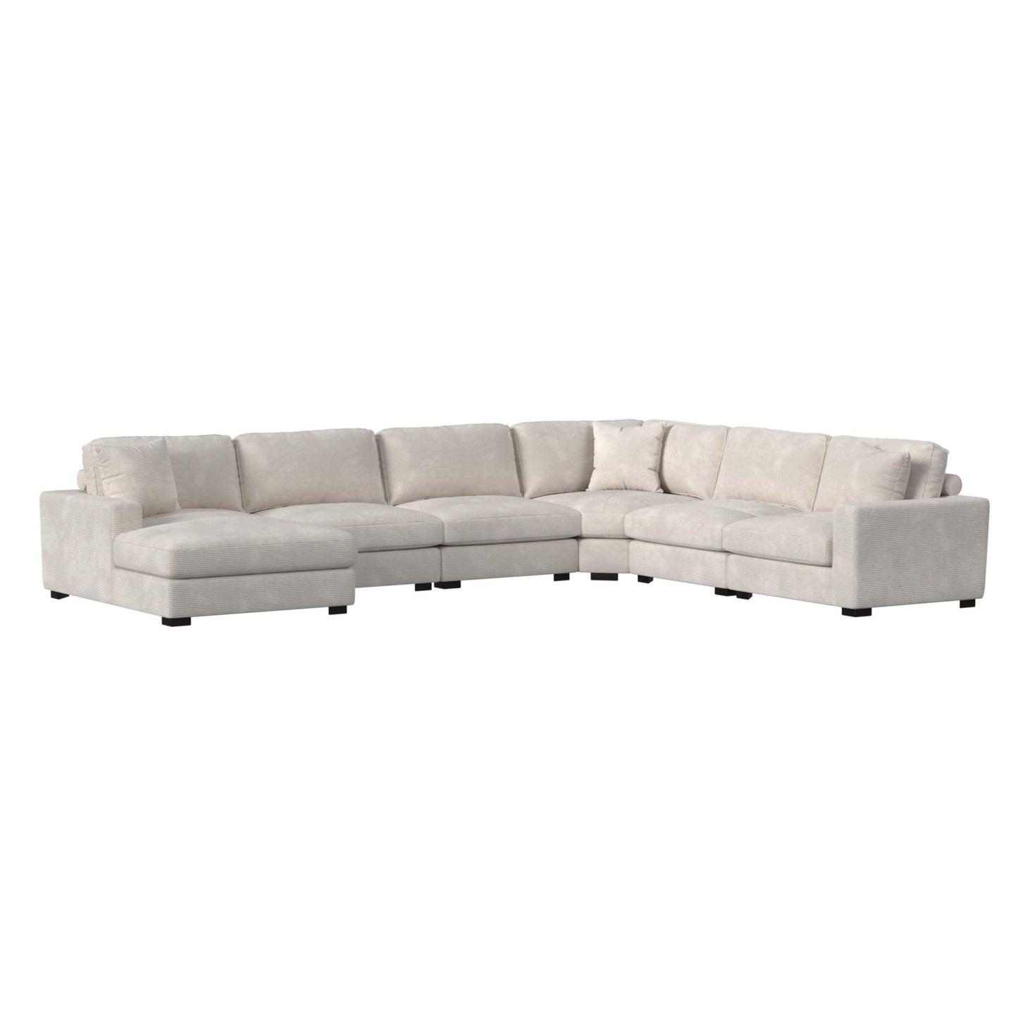 Arizona Modular 7PC Sectional Set with LHF Chaise in Steno Beige
