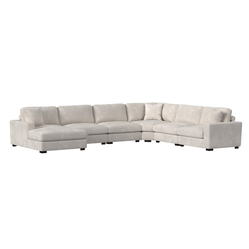 Arizona Modular 7Pc Sectional Set With Lhf Chaise In Steno Beige