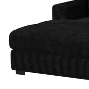 Arizona 6PC Sectional Set with LHF Chaise in Steno Black