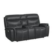 Aruba Power Motion Loveseat with Power Headrest and Console in Pebble Grey