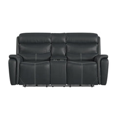 Aruba Power Motion Loveseat with Power Headrest and Console in Pebble Grey
