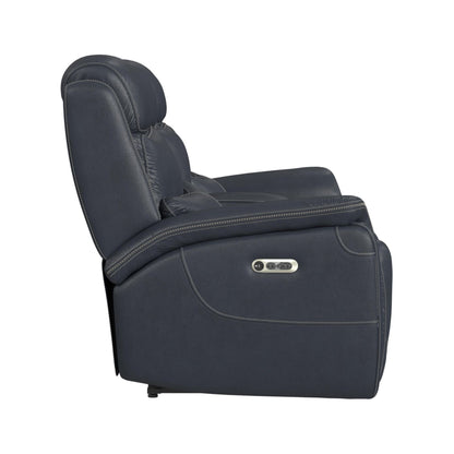 Aruba Power Motion Loveseat with Power Headrest and Console in Pebble Navy
