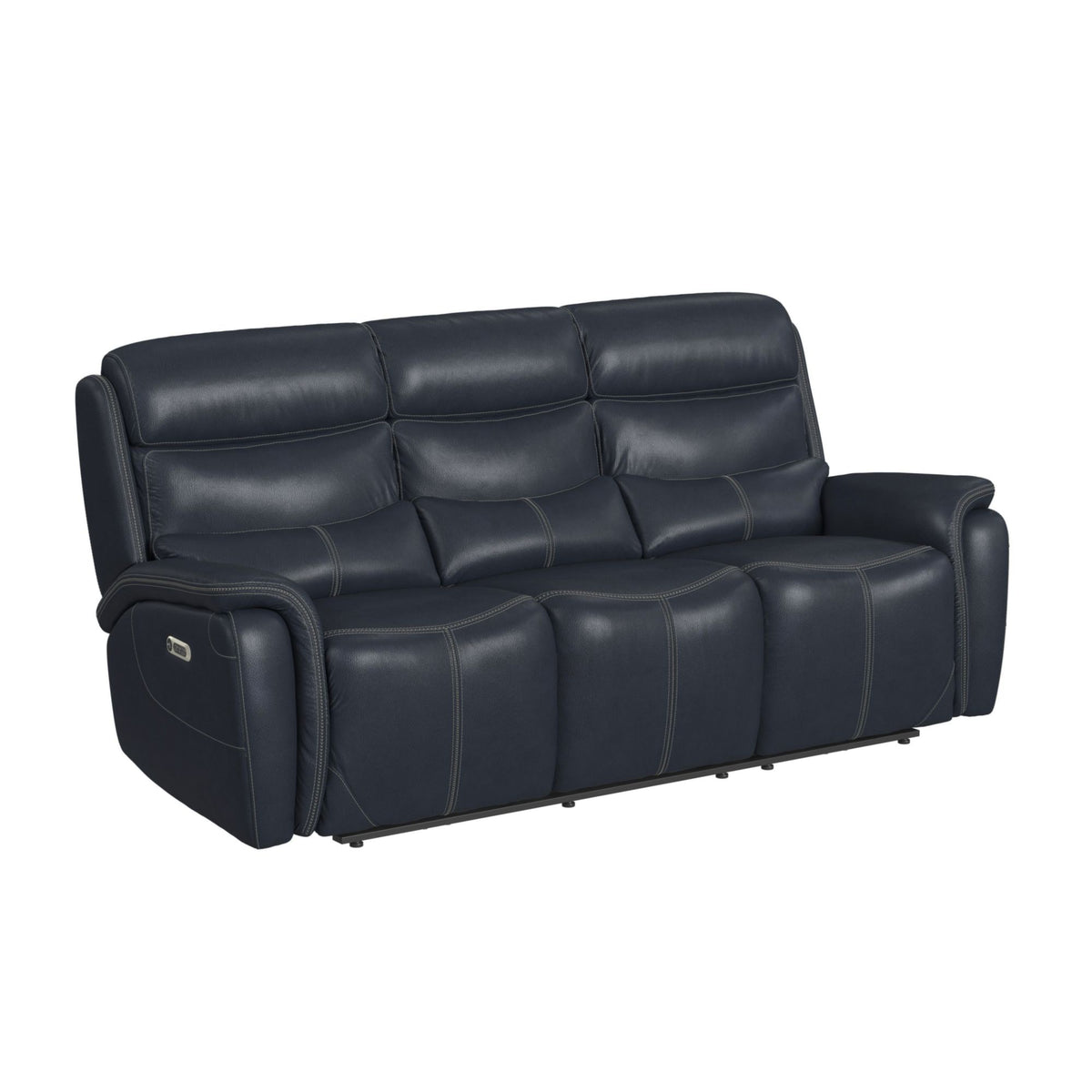Aruba 2Pc Living Room Set In Pebble Navy Sofa & Loveseat