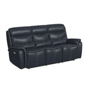 Aruba 2PC Living Room Set in Pebble Navy-Sofa & Loveseat