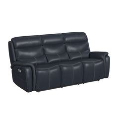 Aruba 2PC Living Room Set in Pebble Navy-Sofa & Loveseat