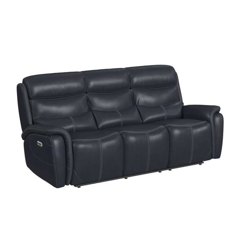 Aruba 2Pc Living Room Set In Pebble Navy Sofa & Loveseat
