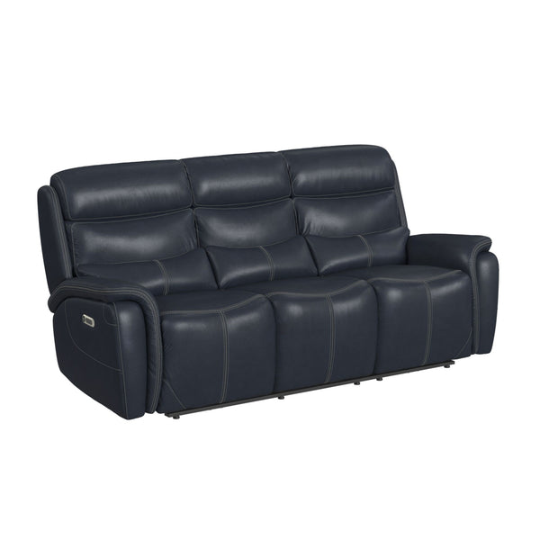 Aruba 2Pc Living Room Set In Pebble Navy Sofa & Loveseat