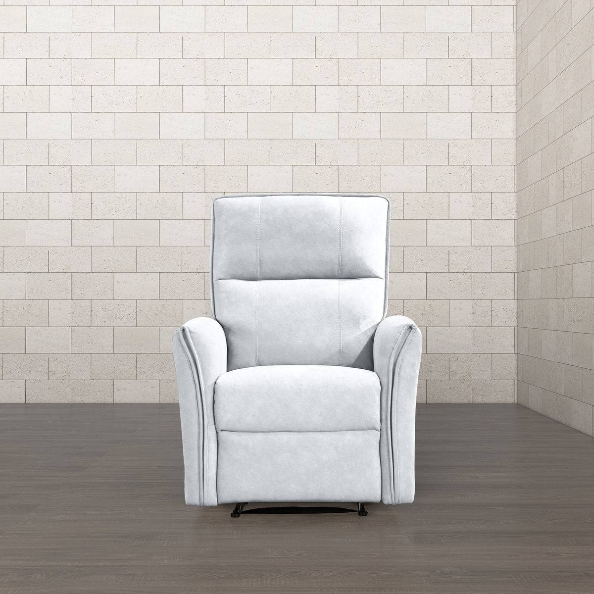 Sillón reclinable de gamuza gris Asheville