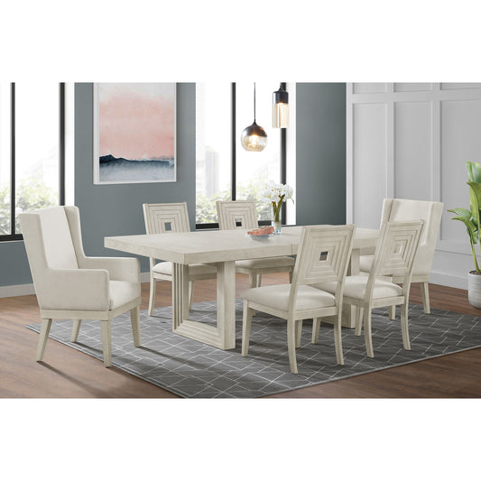 Avalanche 7PC Standard Height Dining Set – Antique White