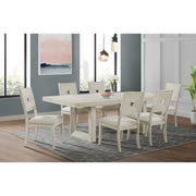 Avalanche 7PC Standard Height Dining Set in Antique White-Table and Six Chairs