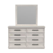 Avalanche Dresser and Mirror Set in Antique White