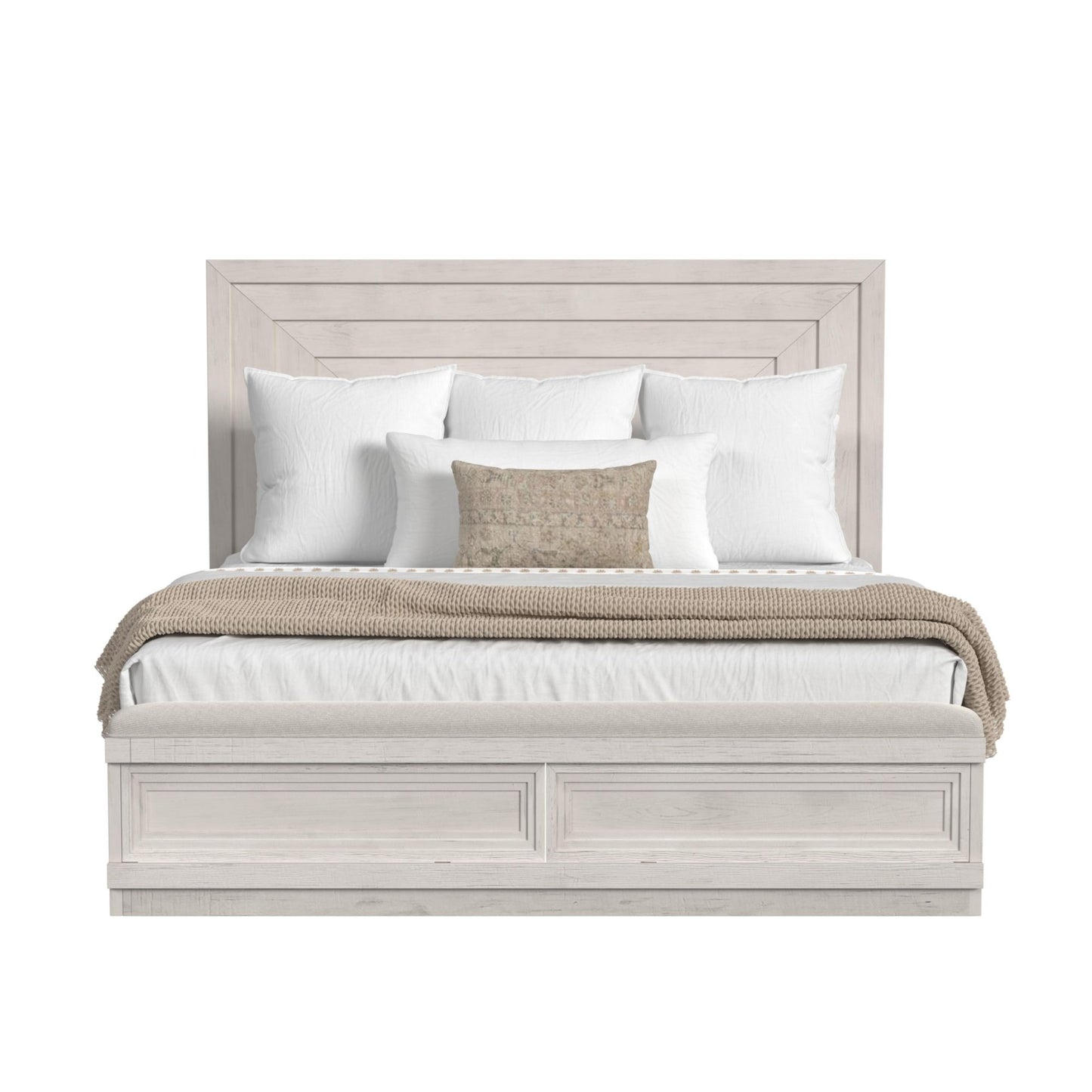 Avalanche King Storage Bed in Antique White