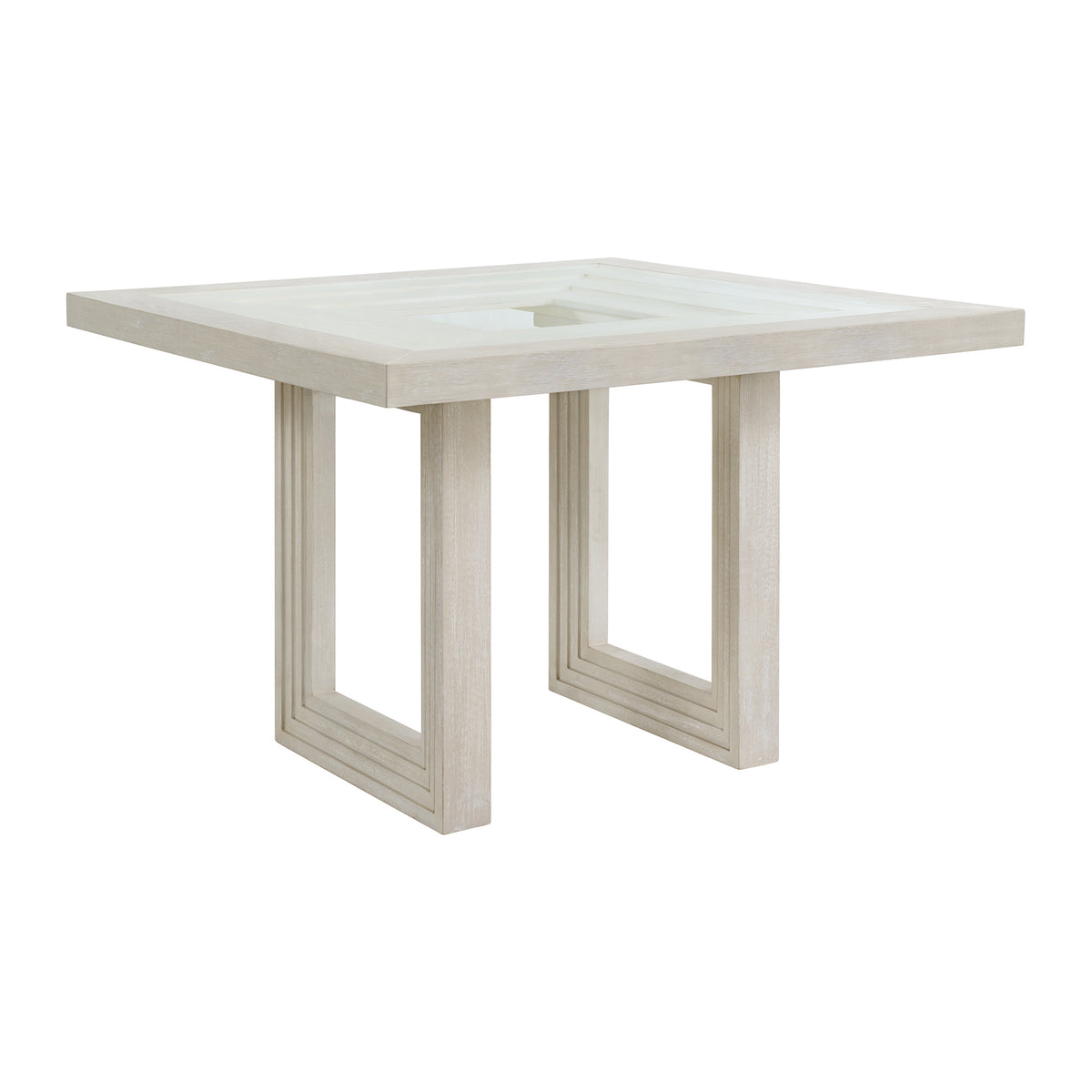 Avalanche 5Pc Square Counter Height Dining Set In Antique White-Table And Four Chairs