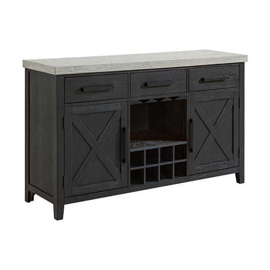 Axel Server in Light Grey and Espresso