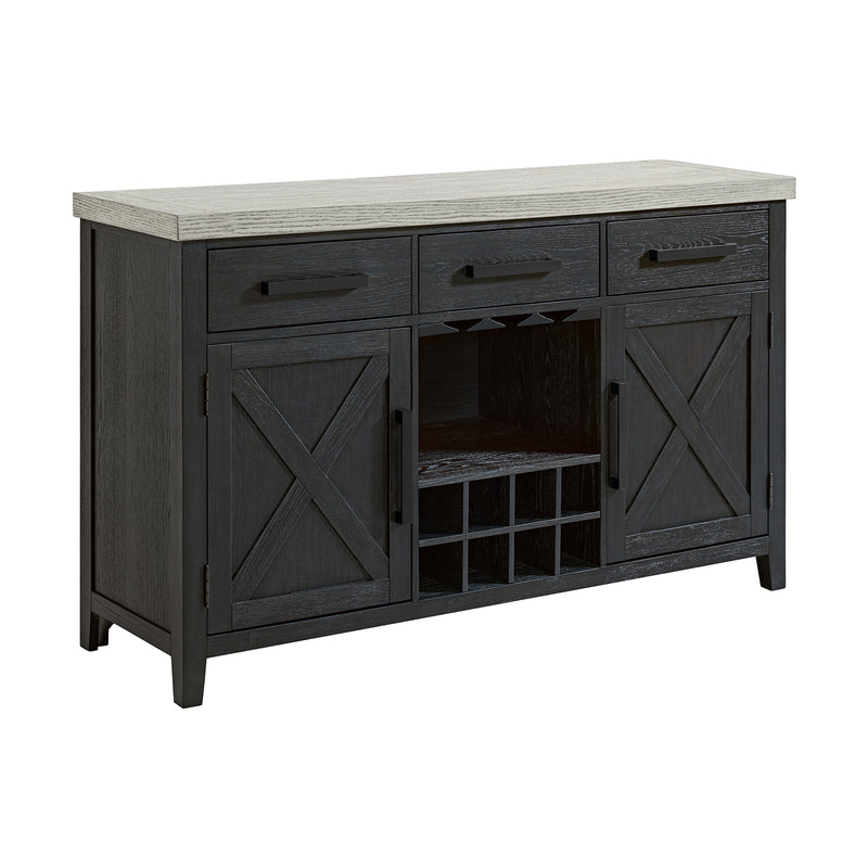 Axel Server In Light Grey And Espresso