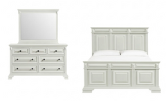 Bridgestone Queen Bed with Mirrored Dresser 3PC Bedroom Set