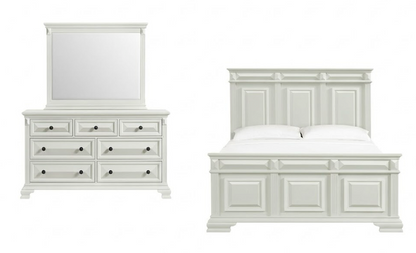 Bridgestone Queen Bed with Mirrored Dresser 3PC Bedroom Set