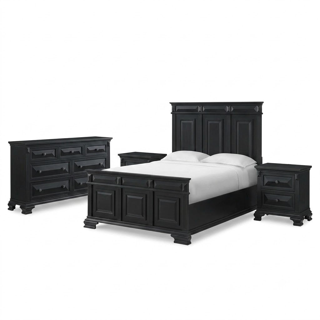 Bridgestone Queen 4PC Bedroom Set with Dresser & 2 Nightstands