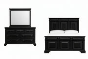 Bridgestone Queen Cama con Espejado Cómoda 3PC Juego de recámara