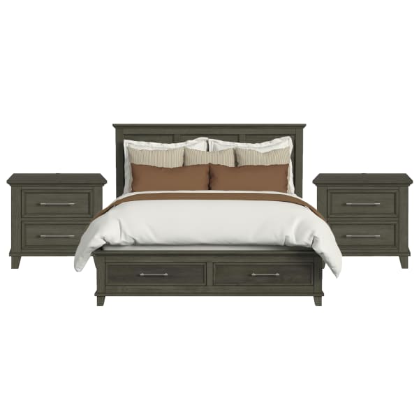 Canterbury Queen 3PC Bedroom Set with 2 Nightstands