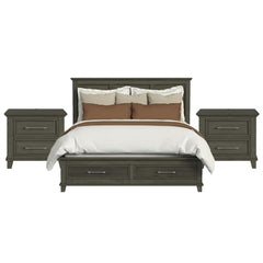 Canterbury Queen 3PC Bedroom Set with 2 Nightstands