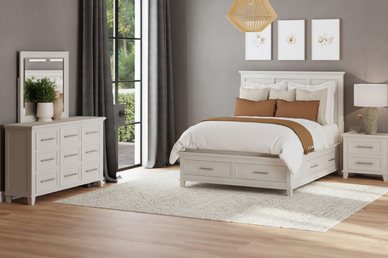 Canterbury Queen Storage Bed 4PC Bedroom Set