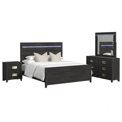 Tobias 4PC Bedroom Set in Black