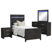 Tobias 4PC Bedroom Set in Black