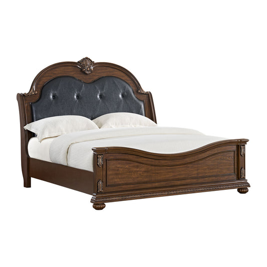 Cadenza Upholstered Bed with Black PU