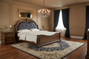 Cadenza Upholstered Bed With Black Pu
