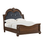 Cadenza Upholstered Bed With Black Pu