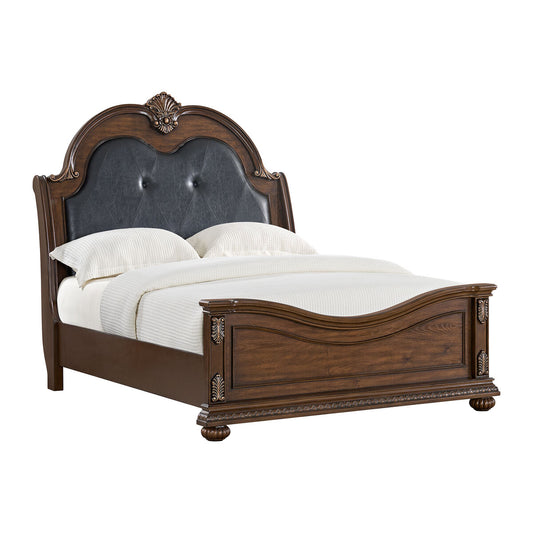 Cadenza Upholstered Bed with Black PU