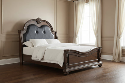 Cadenza Upholstered Bed With Black Pu