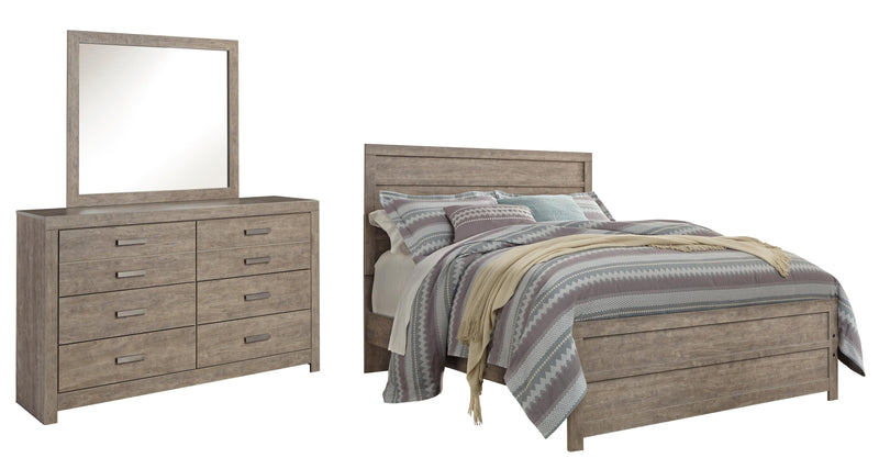 Culverbach Queen Panel Bed with Mirrored Dresser