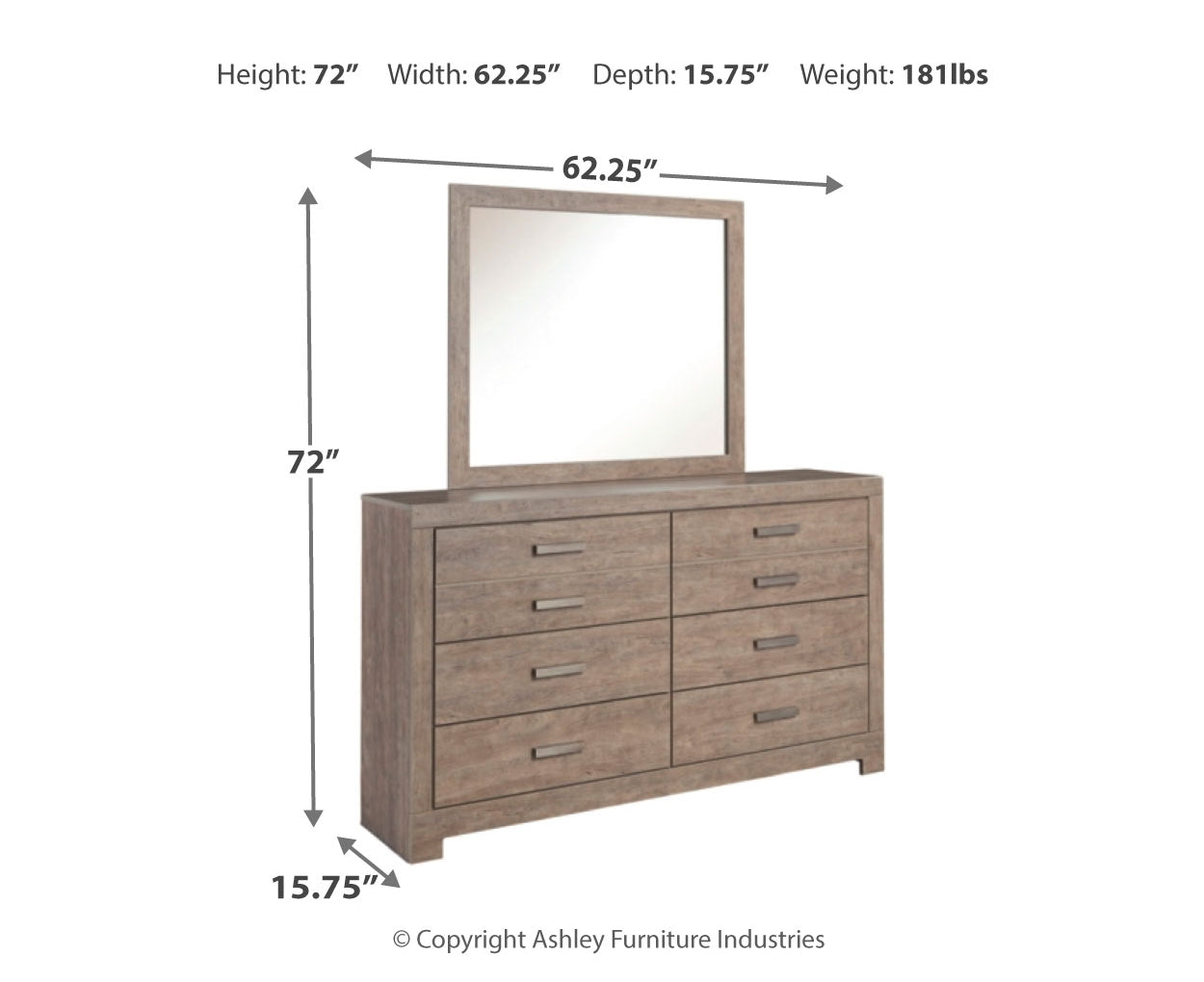 Culverbach Full Panel Bed, Dresser, Mirror, Chest and Nightstand