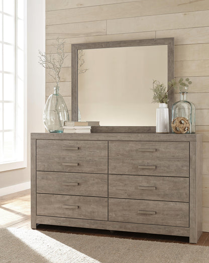 Culverbach King Panel Bed with Mirrored Dresser and Chest
