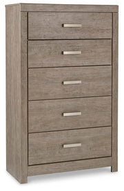 Culverbach King Panel Bed with Mirrored Dresser and Chest