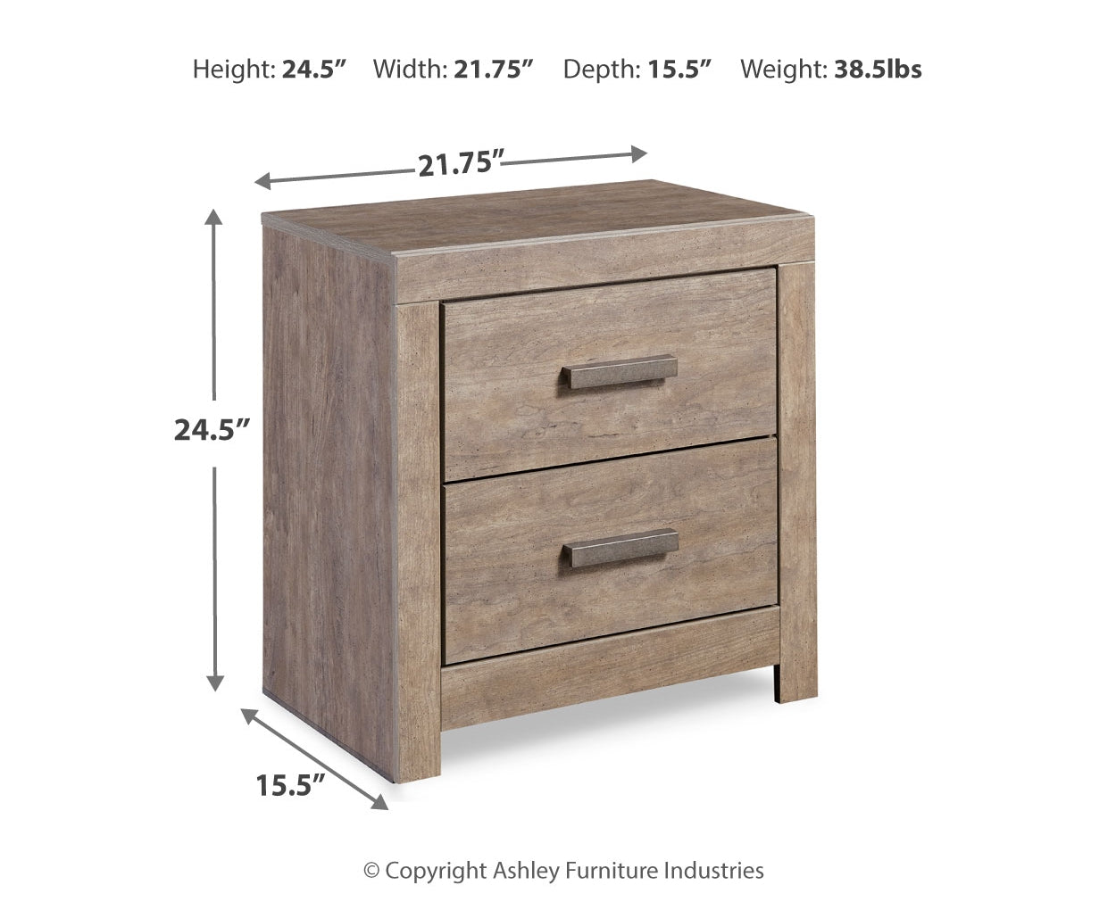 Culverbach Two Drawer Night Stand