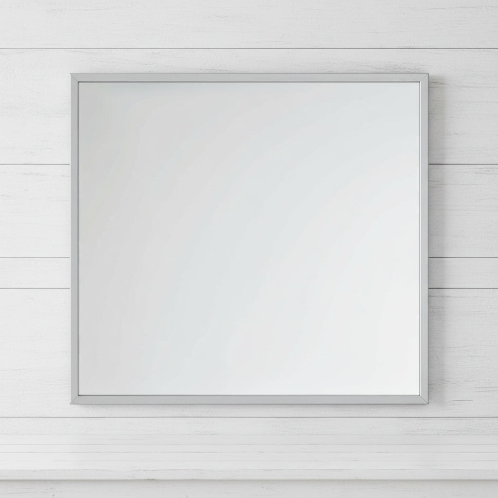 Contemporary Silver Bedroom Mirror